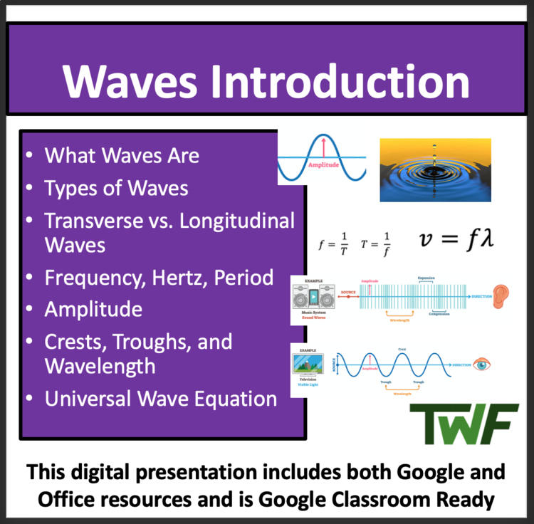 Waves - An Introduction - Google Slides and PowerPoint Lesson