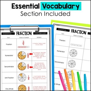 Fractions Notebook 4th Grade TEKS, image 3