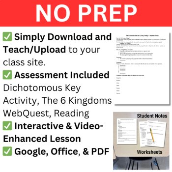Classification of Living Things Lesson | 6 Kingdoms Worksheet, Dichotomous Key, image 4