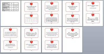 Mean, Median, Mode and Range Task Cards and UNIQUE Activity, image 3