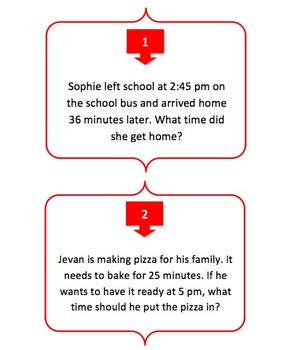 Calculating Elapsed Time Task Cards and UNIQUE Activity, image 2