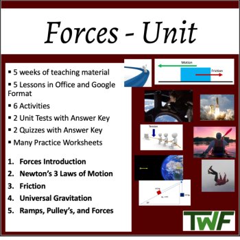 Forces Complete Unit Bundle | Newton's Laws, Friction, Universal Gravity, Ramps, image 2