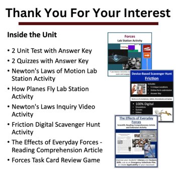 Forces Complete Unit Bundle | Newton's Laws, Friction, Universal Gravity, Ramps, image 4