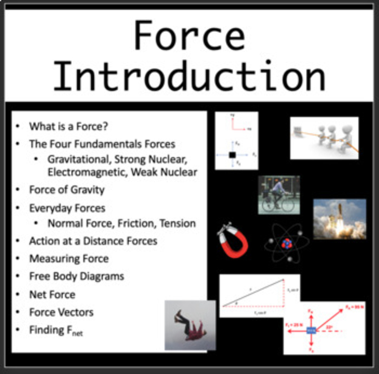 Forces Introduction Lesson | Four Fundamental Forces, Normal, Friction, Tension