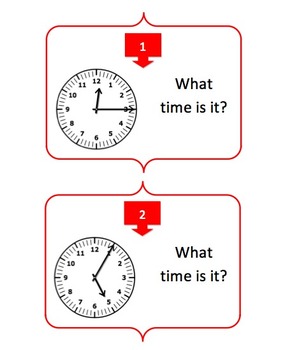 Telling Time to Five Mintues - Task Cards and Engaging Review Activity, image 2