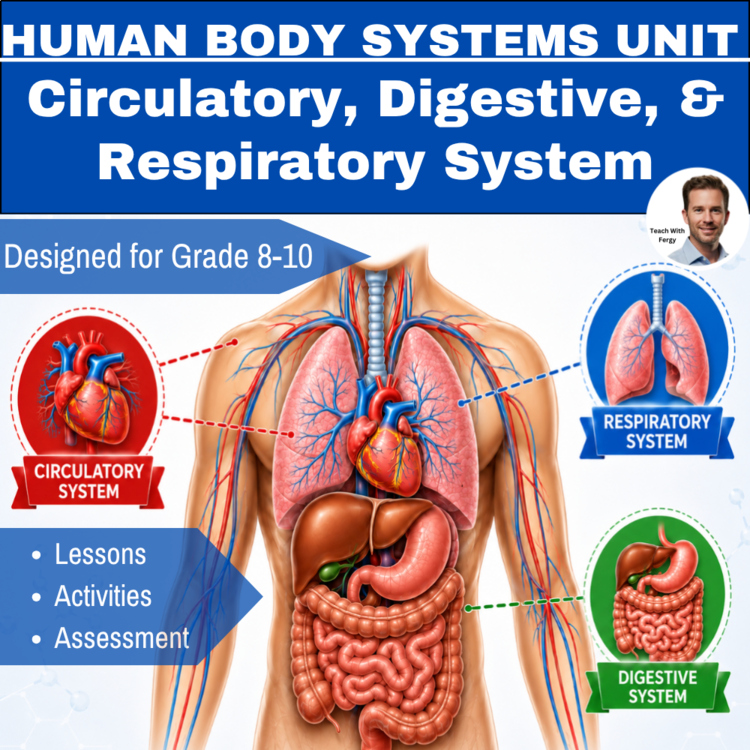 Human Body Systems Unit Bundle - Circulatory, Digestive, and Respiratory Systems