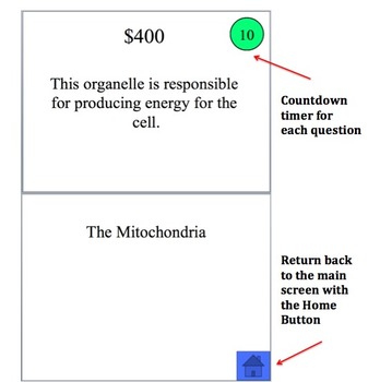 Jeopardy-Like Review Game - Biology: Cells and Body Systems - Customizable, image 3