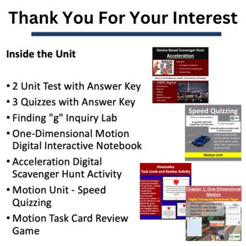 Motion Unit Bundle – Speed, Velocity, Acceleration, Distance Time Graphs, image 4