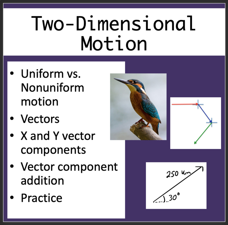 Two-Dimensional Motion and Vectors - Google Slides and PowerPoint Lesson