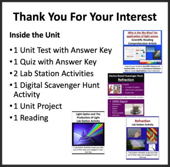Light and Waves Complete Unit Bundle - SENIOR Physics Curriculum | Diffraction, image 3