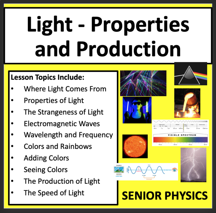 Light - Properties and Production - Senior Physics Google Slides and PowerPoint
