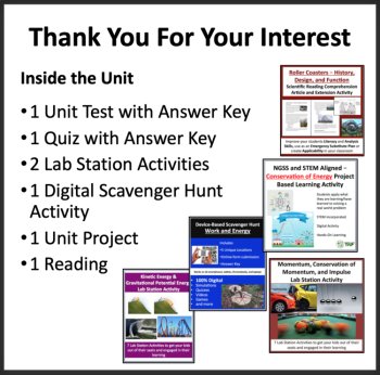Energy and Momentum Unit - Complete SENIOR Physics Bundle | Conservation, image 3