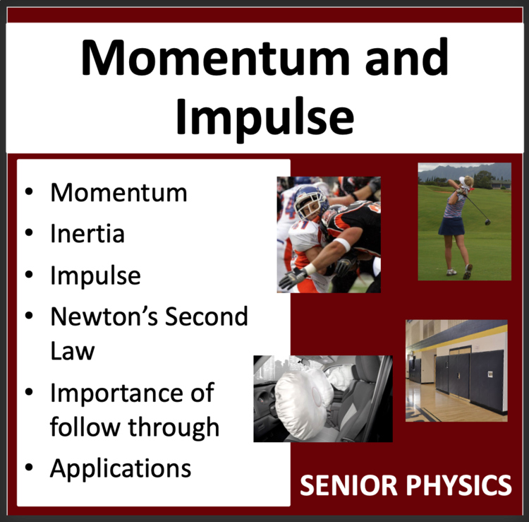 Momentum and Impulse Lesson | Physics Lesson, Inertia, Newton’s Second Law