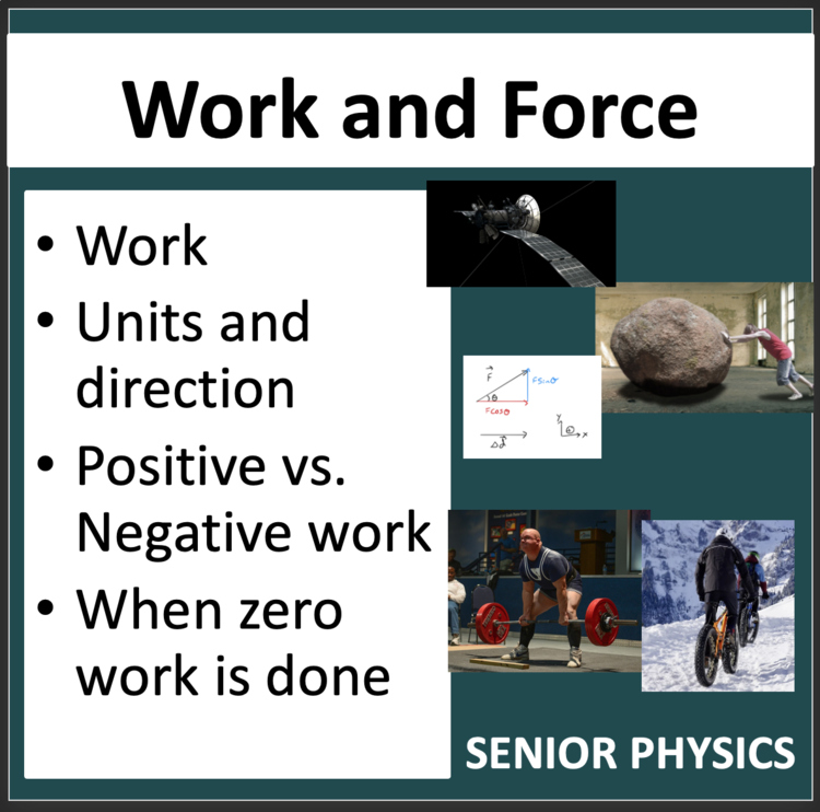Work and Force Senior Physics Lesson | Work and Energy, F=Wd, Calculating Work