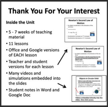 Forces and Motion Complete SENIOR Unit Bundle - Dynamics and Kinematics, image 3