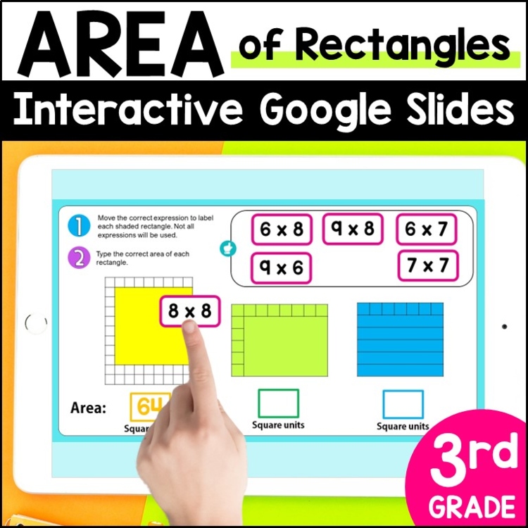 Finding Area of Rectangles and Squares Digital Activities