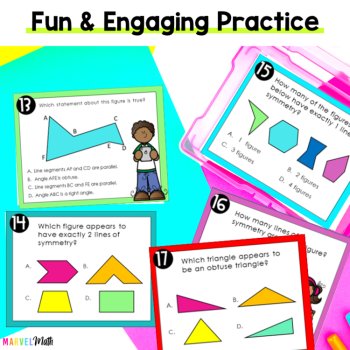 STAAR Review 4th Grade Geometry Task Cards, image 2