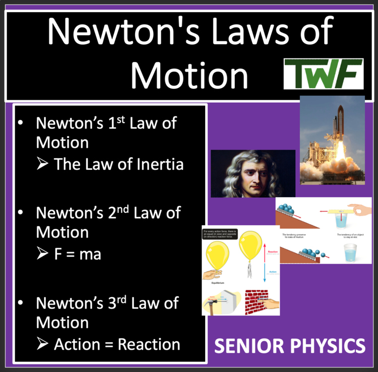 Newton's Laws of Motion - Senior Physics - Google Slides and PowerPoint Lesson