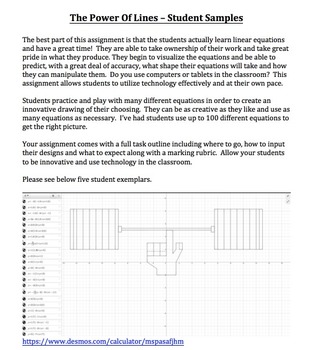 Linear Equations Assignment Using Technology - Line Art, image 3