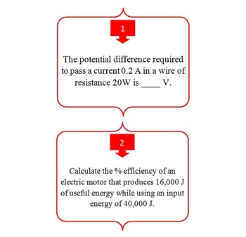 Electricity - Current and Static Task Card REVIEW GAME | Voltage, Current, image 2