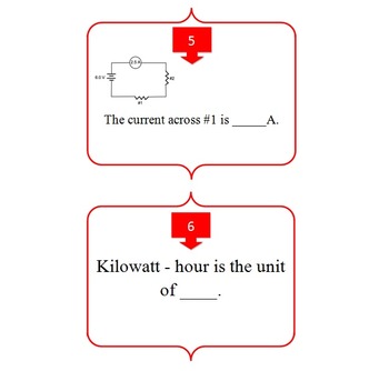 Electricity - Current and Static Task Card REVIEW GAME | Voltage, Current, image 3