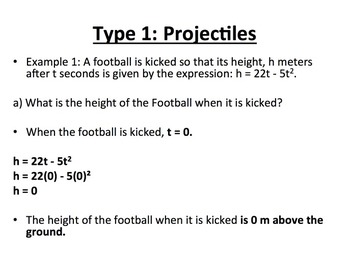 Quadratic Functions - Maximum and Minimum Power Point Lesson and Student Notes, image 2