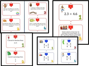 Elementary Mathematics Task Card Activity Bundle - 5 Unique Task Card Activites, image 3