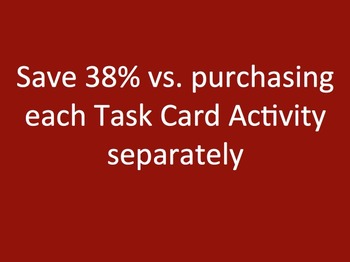 Elementary Mathematics Task Card Activity Bundle - 5 Unique Task Card Activites, image 4