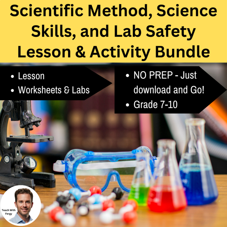 Scientific Method, Science Skills, and Lab Safety Lesson and Activity Bundle