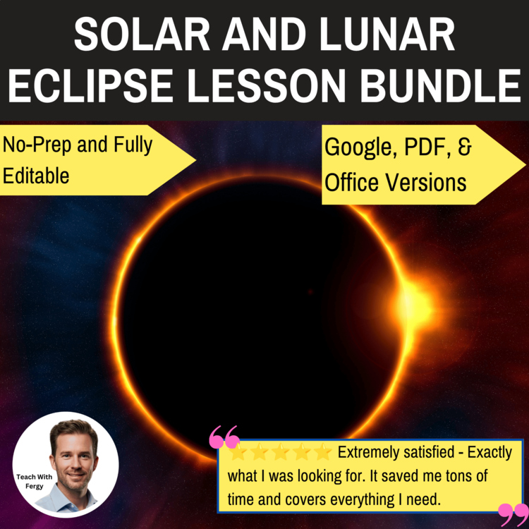 Solar and Lunar Eclipse Lesson Bundle | Earth, Sun, and Moon Activities