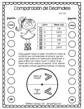 5th Grade Math Review: 15 No Prep SPANISH Games, image 2