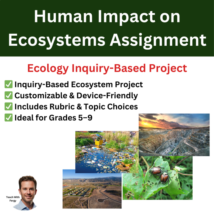 Human Impact on Ecosystems Assignment | Urban Sprawl, Pollution Ecology Activity