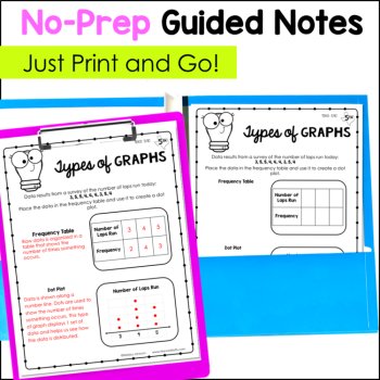 5th Grade TEKS Graphs Notebook: Scatterplot, Stem-and-leaf Plot, Dot Plot & More, image 4