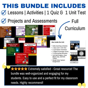 Electricity Unit | Current Electricity and Static Electricity Curriculum Bundle, image 2