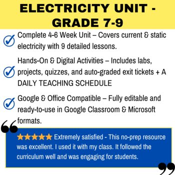 Electricity Unit | Current Electricity and Static Electricity Curriculum Bundle, image 3