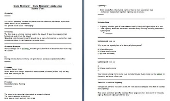 Static Electricity Applications - Electricity PowerPoint Lesson & Student Notes, image 4