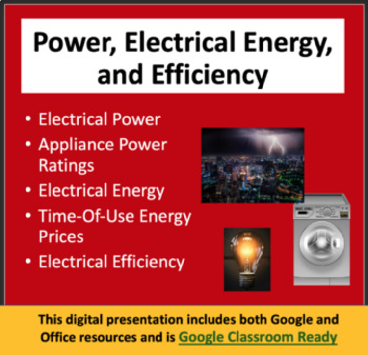 Power, Electrical Energy, and Efficiency Lesson | Home Electrical Energy Costs