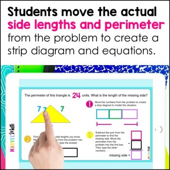 Find the Missing Side Perimeter - Use Strip Diagrams to Find the Missing Side, image 4