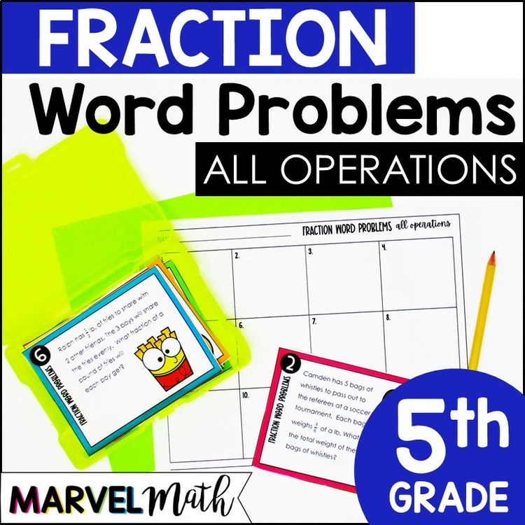 Fraction Word Problems: Adding, Subtracting, Multiplying and Dividing Fractions
