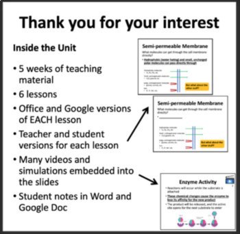 Biochemistry Complete Bundle -Senior Biology -Lessons, Activities, & Assessments, image 2