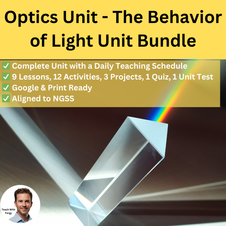 Optics Unit | Lessons, Activities | Reflection and Refraction, Light Properties