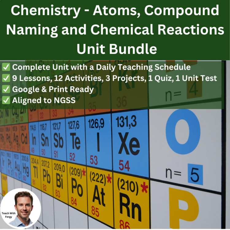 Chemistry Unit - Atoms, Compound Naming, Chemical Reactions | Curriculum