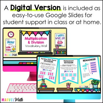 Multiplication & Division Vocabulary Bunting 4th Grade by Marvel Math, image 4