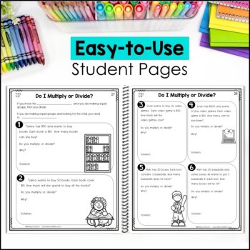 No Prep Multiplication & Division Notebook 4th Grade TEKS, image 3