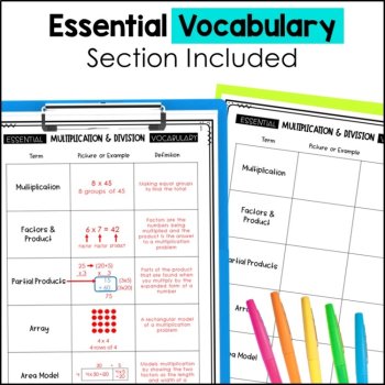 No Prep Multiplication & Division Notebook 4th Grade TEKS, image 4