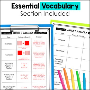No Prep Addition & Subtraction Notebook 4th Grade TEKS - Decimals, Whole Numbers, image 3