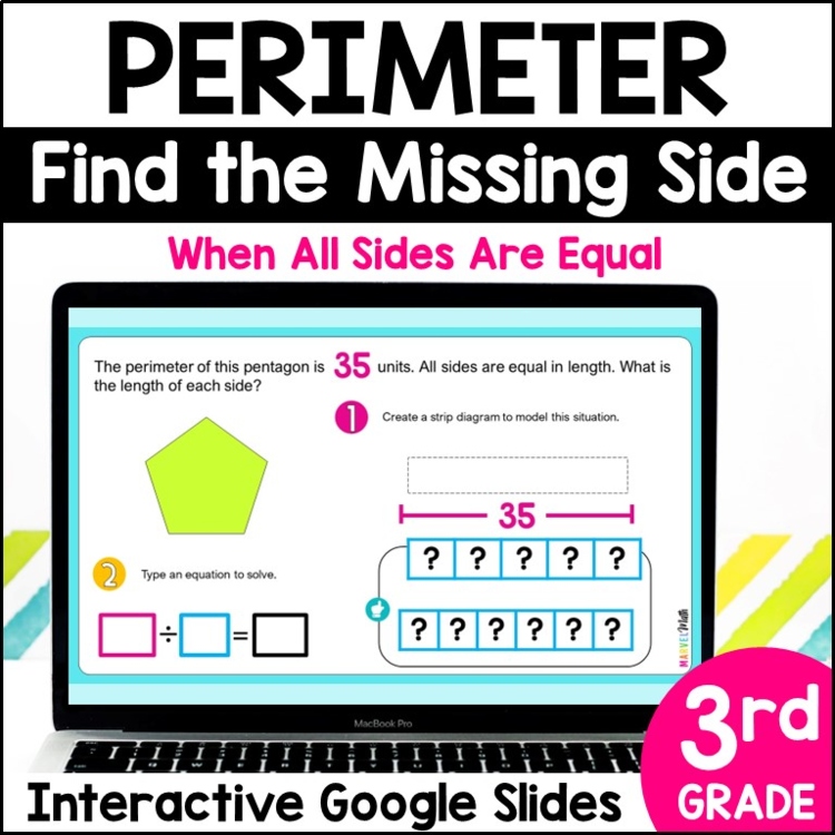 Find the Missing Side Perimeter - Use Division to Find the Missing Side Length