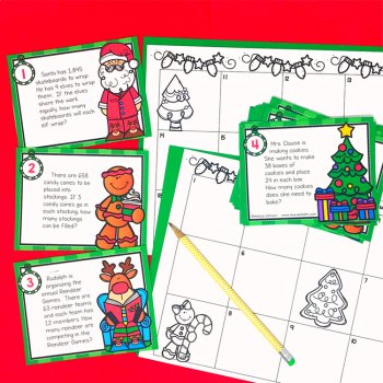 4th Grade Christmas Multi-Step Word Problems, image 2