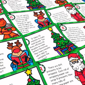 4th Grade Christmas Multi-Step Word Problems, image 3