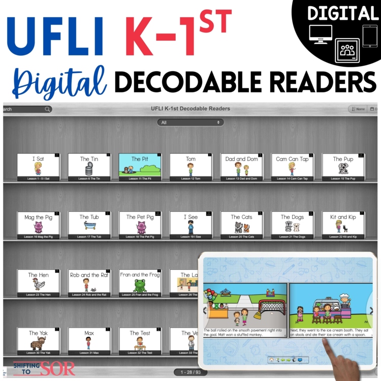 UFLI K-1st Grade Digital Decodable Readers - Google Classroom - Digital Bookcase